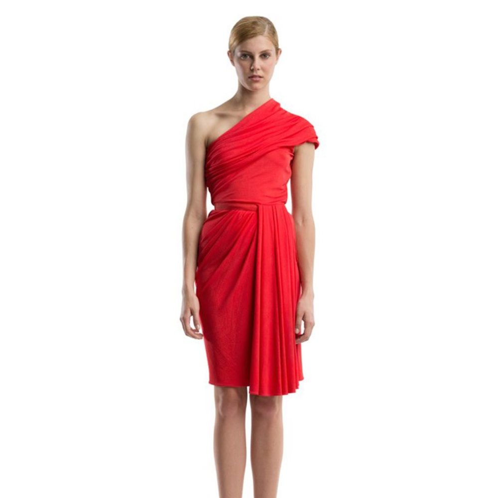 Peter Som Resort Poppy Red Coral Dress sz 40 US 4